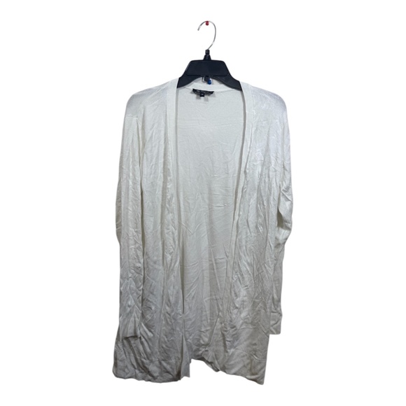 Lily Morgan Cardigan Womens Size Large White Open Coastal Beach Soft Comfy - Picture 1 of 7
